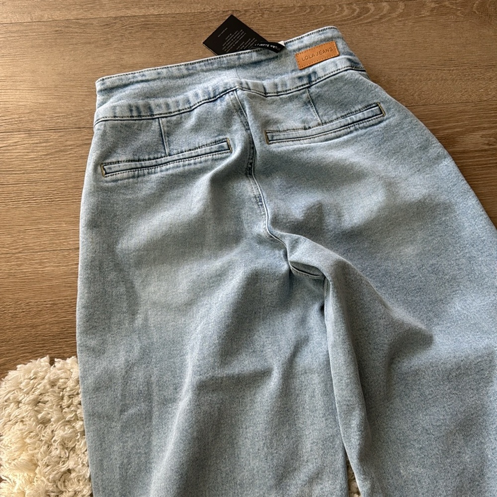 Lola Jeans Colette High Rise Wide Leg Jeans Light Blue 26 BNWT - Picture 12 of 13